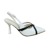 Pantofi Zoe Alb-Negru