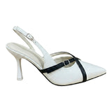 Pantofi Zoe Alb-Negru