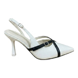 Pantofi Zoe Alb-Negru