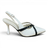 Pantofi Zoe Alb-Negru